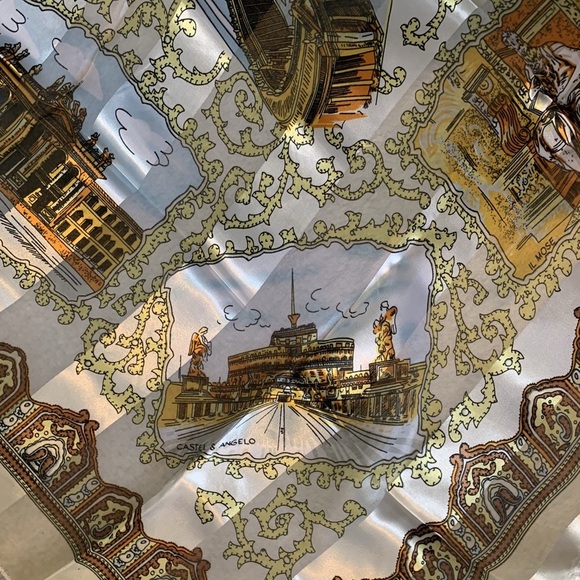 Rome Italy Scarf Italian City Scenes Souvenir European Roman Accessory Gift - Picture 10 of 14